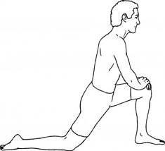 The hip flexors stretch