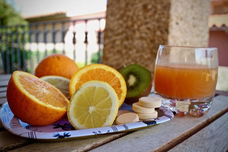 Citrus fruit, orange juice, and Vitamin C supplement